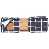 Mog &amp; Bone Navy Check Cotton Pet Blanket