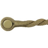 Castle Trimmings Weaved Cotton-Blend Magnetic Curtain Tieback