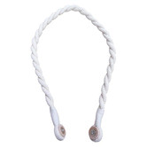 Castle Trimmings Natural Weaved Cotton-Blend Magnetic Curtain Tieback