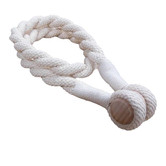 Castle Trimmings Natural Weaved Cotton-Blend Magnetic Curtain Tieback