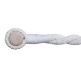 Castle Trimmings Natural Weaved Cotton-Blend Magnetic Curtain Tieback