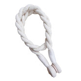 Castle Trimmings Natural Weaved Cotton-Blend Magnetic Curtain Tieback
