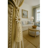 Castle Trimmings Edelweiss White Curtain Tieback