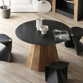 Palmgrove Lane Ethan Round Recycled Pine Wood Dining Table