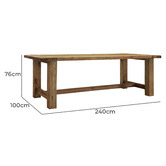 Palmgrove Lane Ari Recycled Pine Wood Dining Table