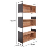 Palmgrove Lane Ethan 3 Tier Recycled Pine Wood Shelving Unit