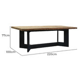 Palmgrove Lane Ethan Recycled Pine Wood Dining Table