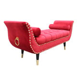 Palmgrove Lane Nizar Velvet Ottoman Bench
