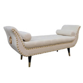 Palmgrove Lane Nizar Velvet Ottoman Bench