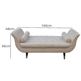 Palmgrove Lane Nizar Velvet Ottoman Bench