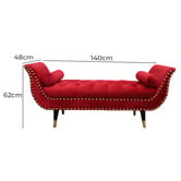 Palmgrove Lane Nizar Velvet Ottoman Bench