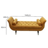Palmgrove Lane Nizar Velvet Ottoman Bench