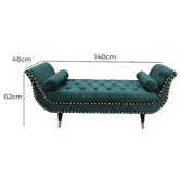 Palmgrove Lane Nizar Velvet Ottoman Bench