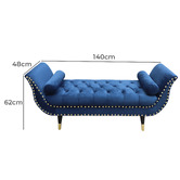 Palmgrove Lane Nizar Velvet Ottoman Bench