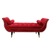Palmgrove Lane Nizar Velvet Ottoman Bench
