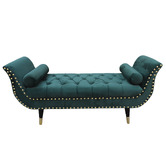 Palmgrove Lane Nizar Velvet Ottoman Bench