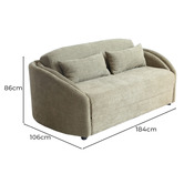Palmgrove Lane Gigi 2 Seater Fold Out Sofa Bed