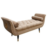 Palmgrove Lane Nizar Velvet Ottoman Bench