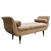 Palmgrove Lane Nizar Velvet Ottoman Bench