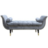 Palmgrove Lane Nizar Velvet Ottoman Bench
