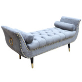 Palmgrove Lane Nizar Velvet Ottoman Bench