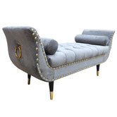 Palmgrove Lane Nizar Velvet Ottoman Bench