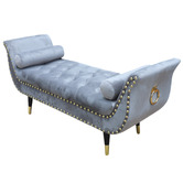 Palmgrove Lane Nizar Velvet Ottoman Bench