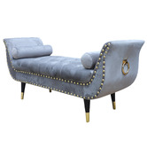 Palmgrove Lane Nizar Velvet Ottoman Bench