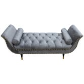 Palmgrove Lane Nizar Velvet Ottoman Bench