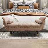 Palmgrove Lane Nizar Velvet Ottoman Bench