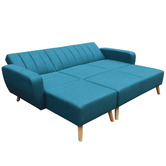 Palmgrove Lane Kazia 3 Seater Queen Sofa Bed with Left Chaise &amp; Ottoman Set