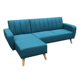 Palmgrove Lane Kazia 3 Seater Queen Sofa Bed with Left Chaise &amp; Ottoman Set