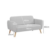 Palmgrove Lane Sigur 2 Seater Upholstered Sofa