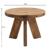 Palmgrove Lane Kalchas 3 Legged Recycled Elm Wood Coffee Table