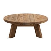 Palmgrove Lane Kalchas 3 Legged Recycled Elm Wood Coffee Table
