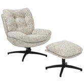Palmgrove Lane 2 Piece Zea Swivel Accent Chair &amp; Footstool Set