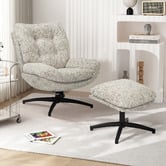 Palmgrove Lane 2 Piece Zea Swivel Accent Chair &amp; Footstool Set