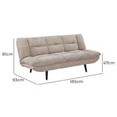 Palmgrove Lane Linden 3 Seater Double Chenille Sofa Bed