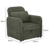 Palmgrove Lane Marcello Single Upholstered Sofa Bed