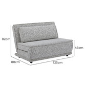 Palmgrove Lane Ember 2 Seater King Single Chenille Sofa Bed