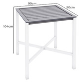 Shelta Australia Bridgeport Square Aluminium Outdoor Bar Table