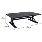 Shelta Australia Southampton Rectangular Aluminium Outdoor Coffee Table