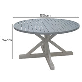 Shelta Australia Chesapeake Round Aluminium Outdoor Dining Table