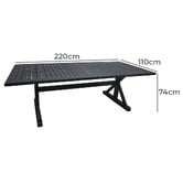 Shelta Australia Southampton Rectangular Aluminium Outdoor Dining Table