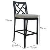 Shelta Australia 69cm Southampton Aluminium Outdoor Bar Stool