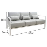 Shelta Australia 3 Seater Chesapeake Outdoor Sofa