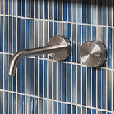 Phoenix Tapware Axia Wall Basin  Bath Curved Outlet Mixer Set 180mm