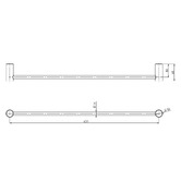 Phoenix Tapware Vivid Slimline Single Bar Brass Towel Rail