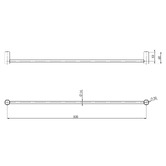 Phoenix Tapware Vivid Slimline Single Bar Brass Towel Rail