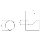 Phoenix Tapware Vivid Slimline Robe Hook